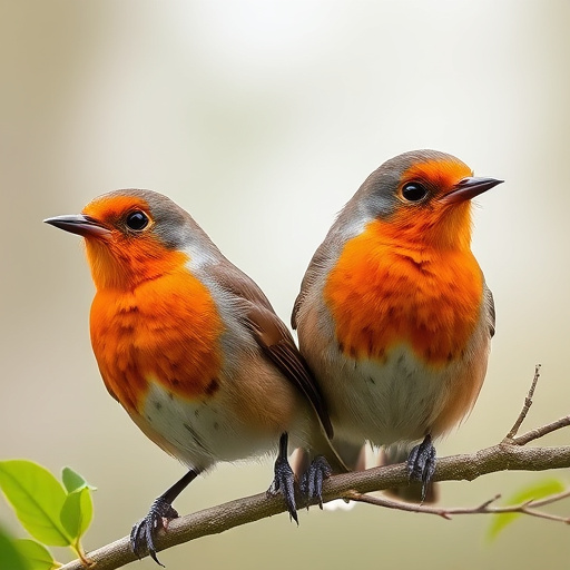 Close-up of robin in garden