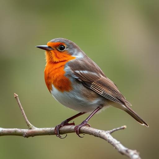 Close-up of robin in garden