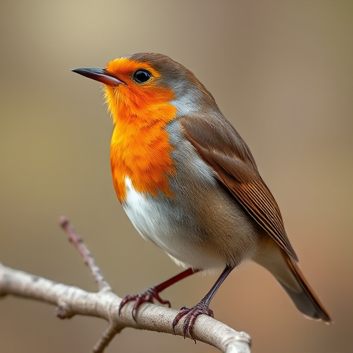 Close-up of robin in garden