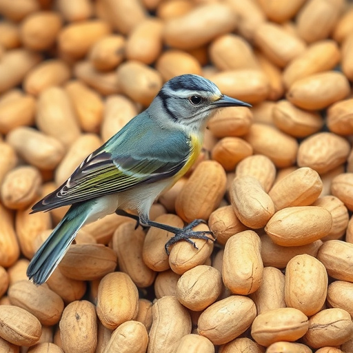 Close-up of shelled peanuts for wildlife