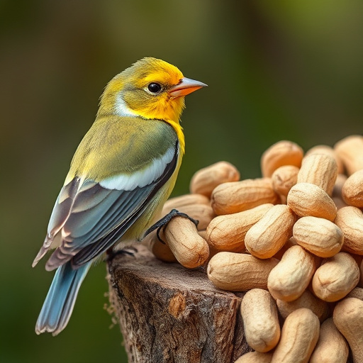 Close-up of shelled peanuts in bowl