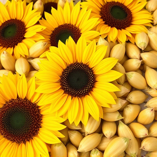 Close-up of shelled sunflower hearts