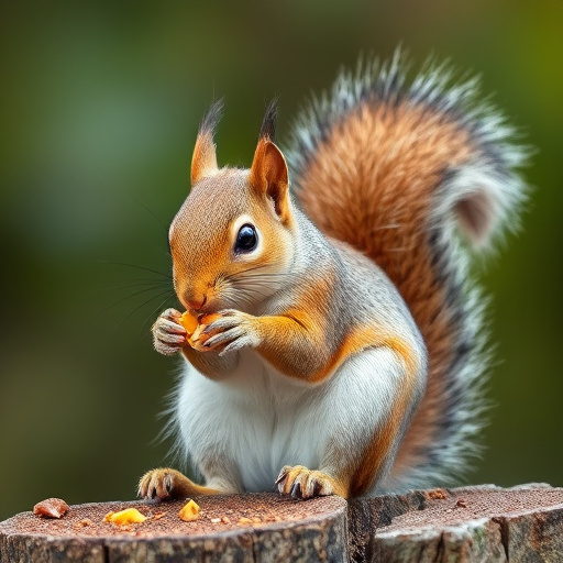 Close-up of squirrel being deterred feeder