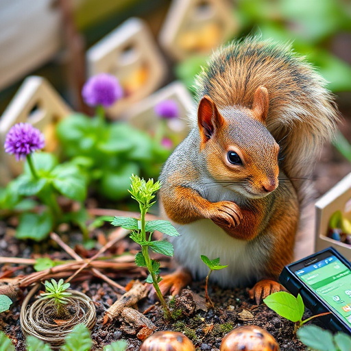 Close-up of squirrel being deterred feeder