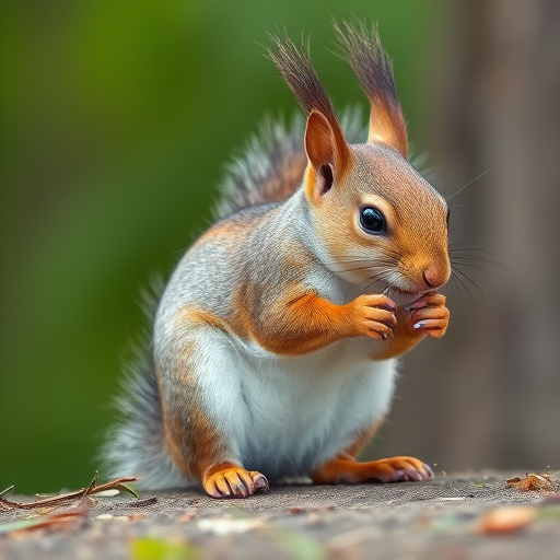 Close-up of squirrel being deterred feeder