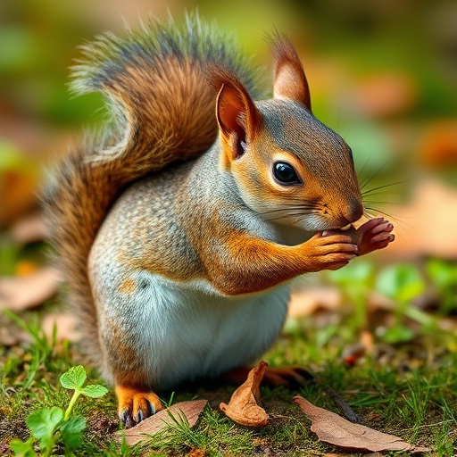 Close-up of squirrel being deterred feeder