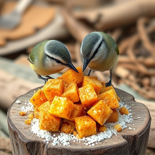 Close-up of suet and mealworm mix