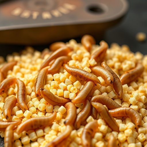 Close-up of suet and mealworm mix