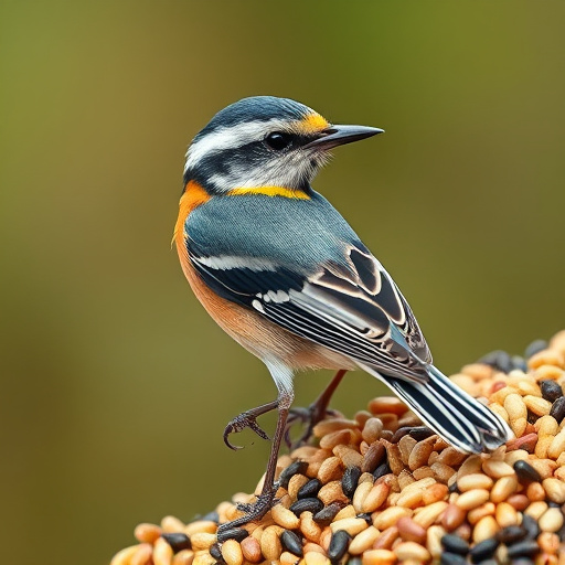Close-up of varied seeds for birds