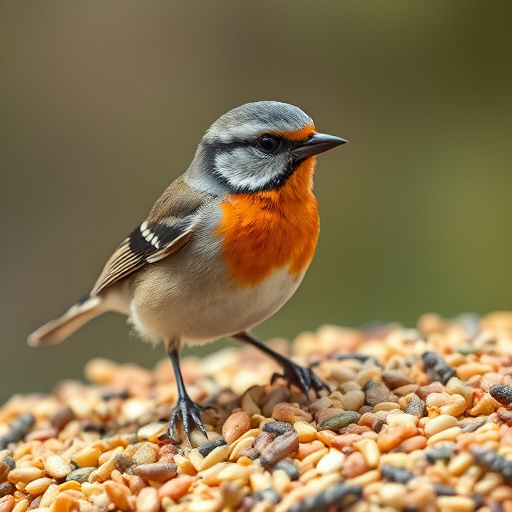 Close-up of varied seeds for birds