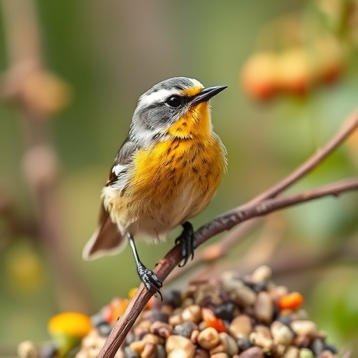 Close-up of varied seeds for birds