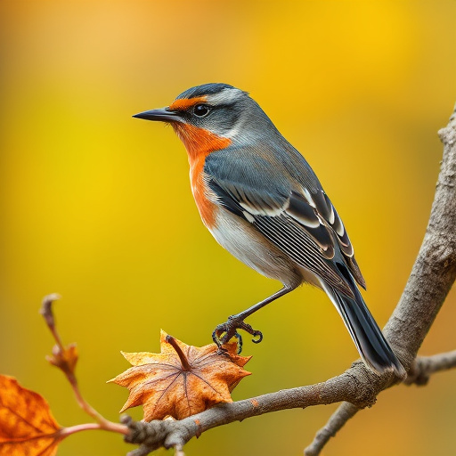 Colorful autumn leaves and feeders