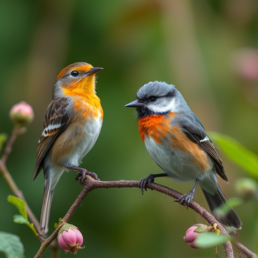 Colorful autumn leaves and feeders