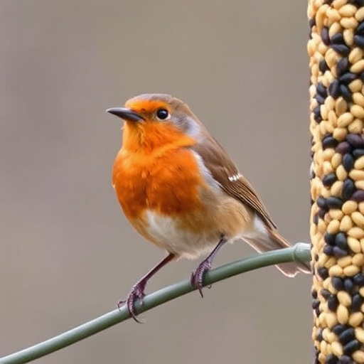 Colourful seeds in shallow feeding dish