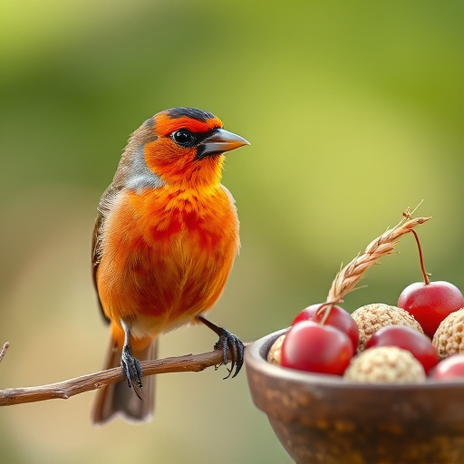 Colourful wheat-free bird seed assortment