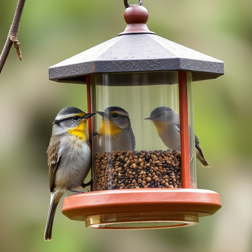 Compact squirrel-resistant bird feeder design