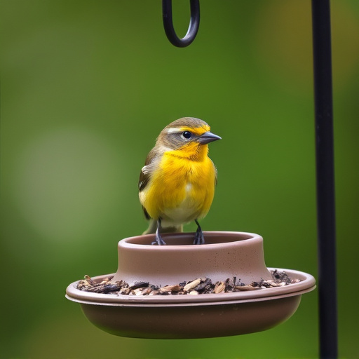 Covered bird feeder preventing seed spills