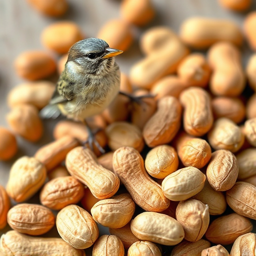 Discount sign above bird food shelf