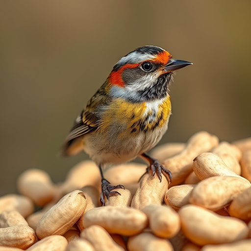 Discount sign above bird food shelf