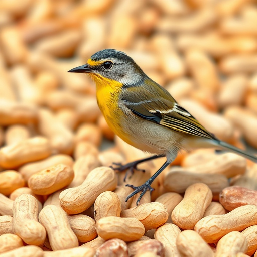 Discount sign above bird food shelf