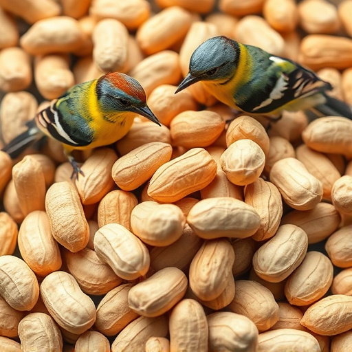 Discount sign above bird food shelf