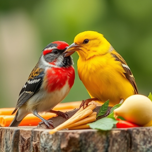 Dried fruit and seeds in ground feeder