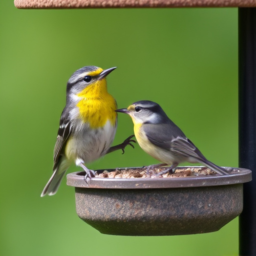 Dried fruit and seeds in ground feeder
