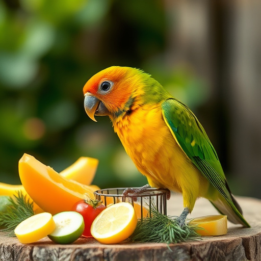 Dried fruits scattered on bird table