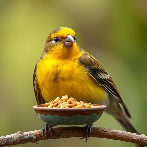 Dried mealworms in small bowl
