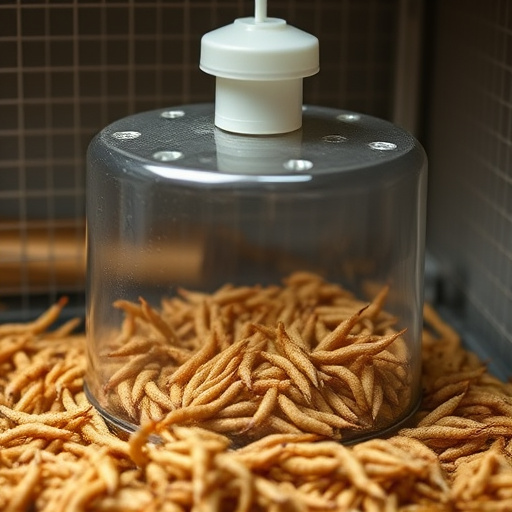 Durable cage feeder holding mealworms