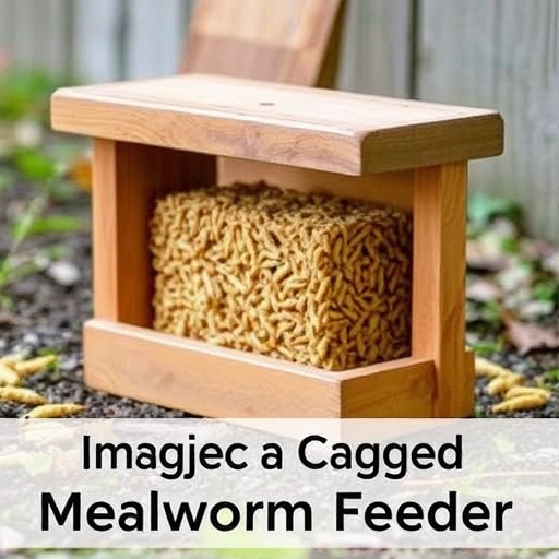 Durable cage feeder holding mealworms