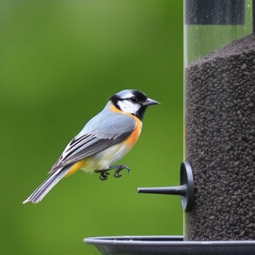 Fat balls stacked in wire bird feeder