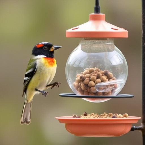 Fat balls stacked in wire bird feeder