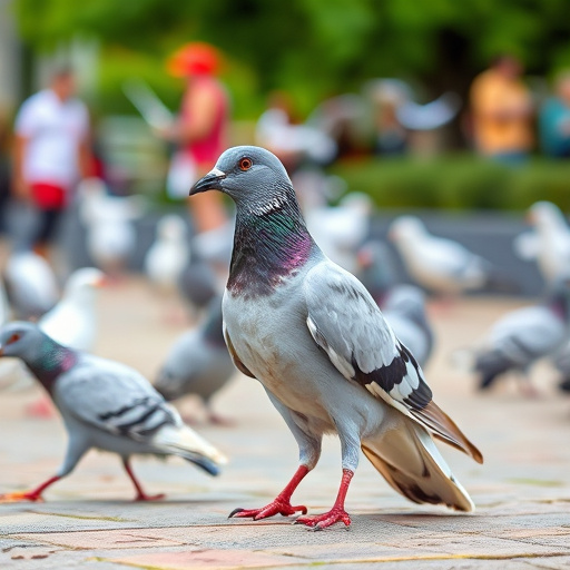 Feeder design deterring pigeons effectively