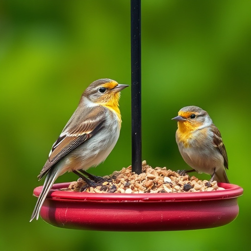 Feeder design deterring pigeons effectively