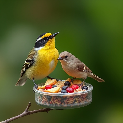 Feeder filled with husk-free bird seeds