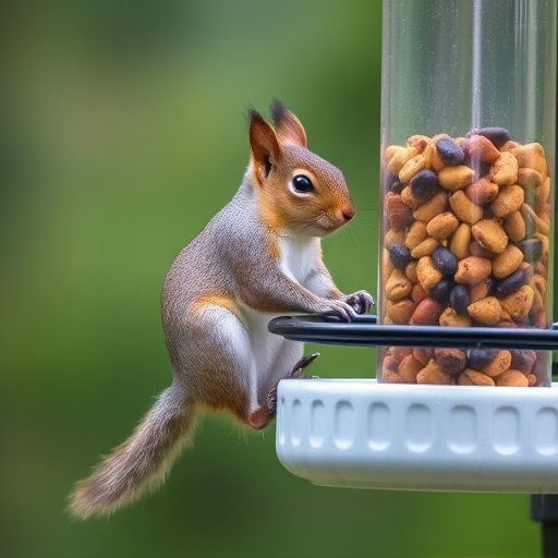 Feeder filled with mixed seeds and nuts