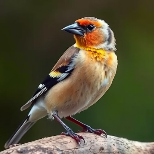 Finch on hanging feeder with tiny seeds