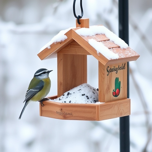 Finches feeding on nyjer seed feeder
