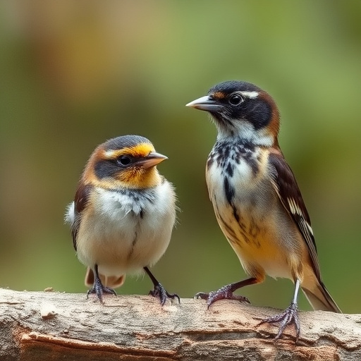 Fledgling bird perched, awaiting food