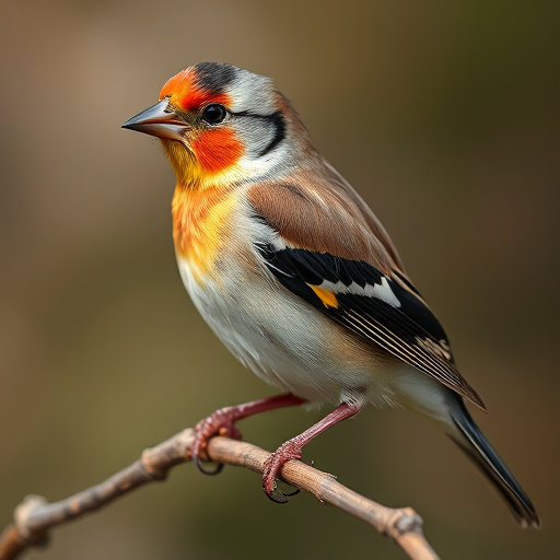 Flock of finches on nyjer feeder