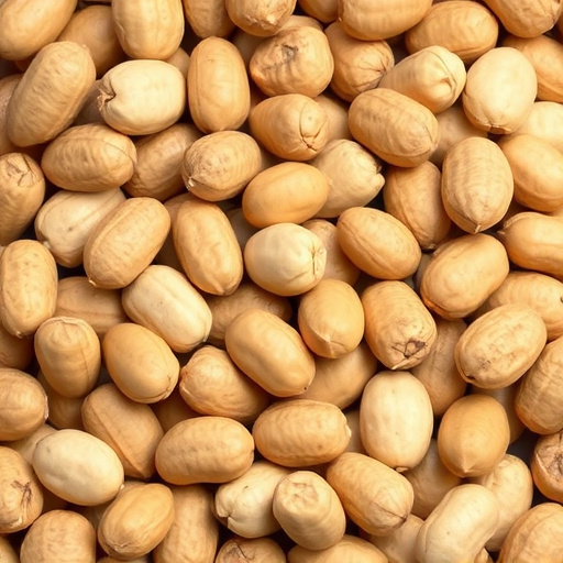 Fresh bird peanuts in rustic storage sack