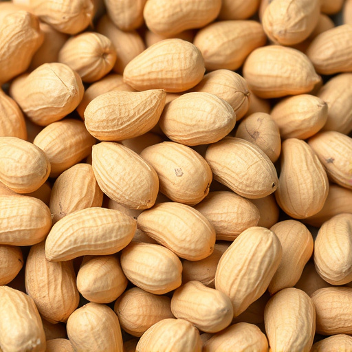Fresh bird peanuts in rustic storage sack