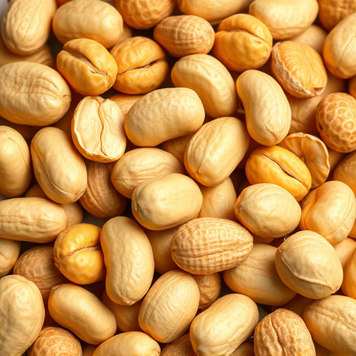 Fresh bird peanuts in rustic storage sack