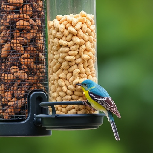 Fresh bird peanuts in rustic storage sack