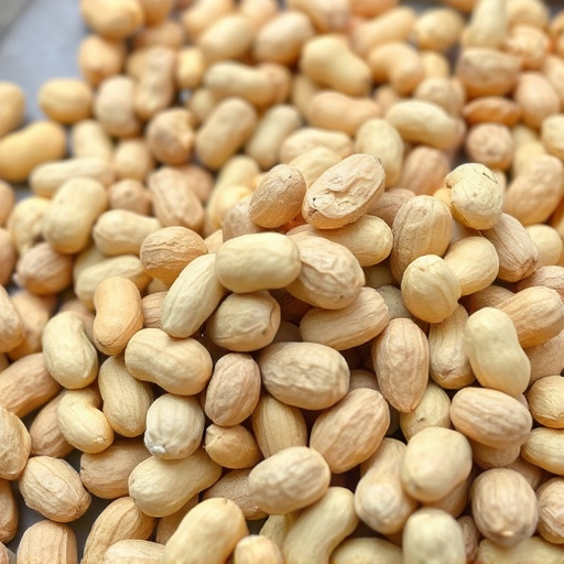 Fresh bird peanuts in rustic storage sack