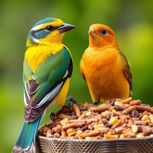 Garden bird seed box on doorstep