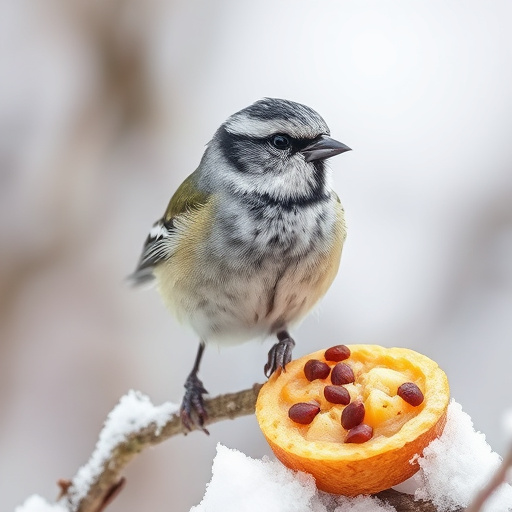 Garden birds enjoying suet pellets