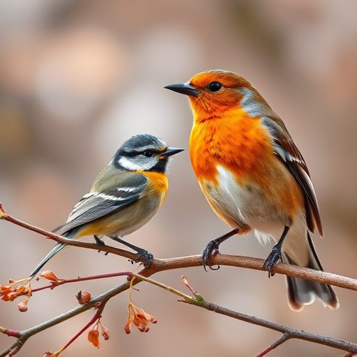 Garden birds feeding on sunflower seeds