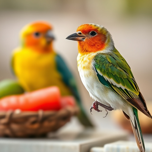 Garden birds on spacious bird table